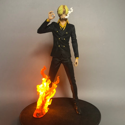 Mô hình đồ chơi - Sanji áo đen đứng hút thuốc hàng siêu đẹp chế led siêu đẹp - One Piece - có vỏ hộp màu