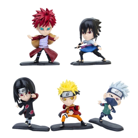 Hàng Cao Cấp - Mô hình Naruto Bộ 5 nhân vật naruto . gara . kakashi . itachi . sasuke - Cao 7cm - nặng 100Gram - Figure Naruto