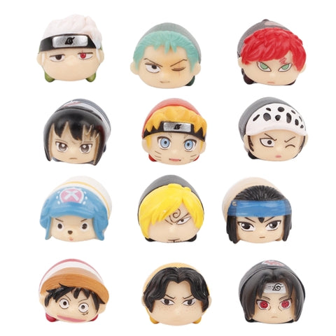 Mô Hình OnePiece và Naruto bộ 12 nhân vật chibi OnePiece và Naruto