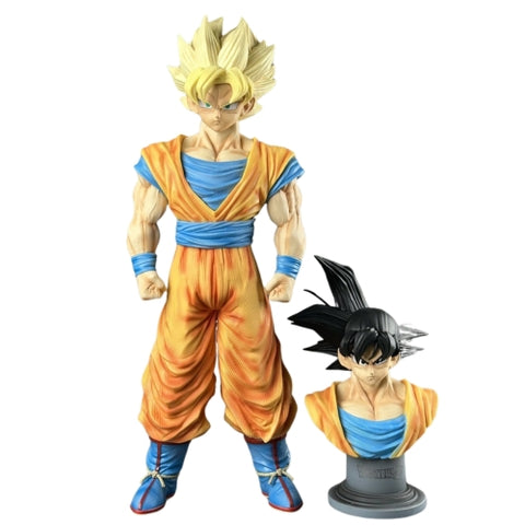 Mô Hình Dragon Ball Songoku dáng đứng + Bán Thân - Cao 48cm - Nặng 2000gram - Hộp Bìa carton - Figure anime Dragon ball