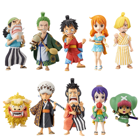 Mô hình đồ chơi - Wcf Luffy Zoro Sanji Nami Choper Usopp Law Kin'emon Sư Tử vàng Otama -  One Piece