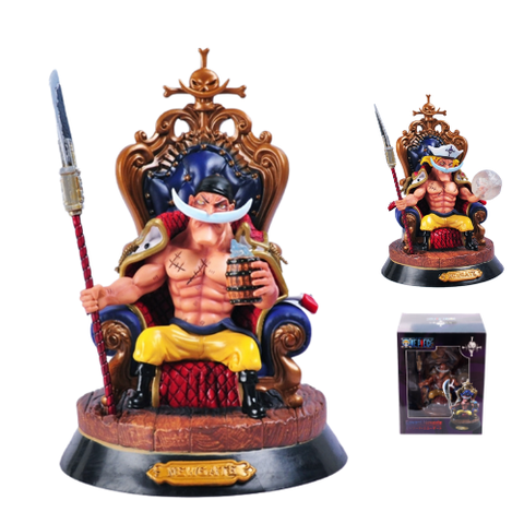 Mô hình đồ chơi - Tứ Hoàng Râu Trắng  ngồi ghế - One Piece - Có Hộp Màu