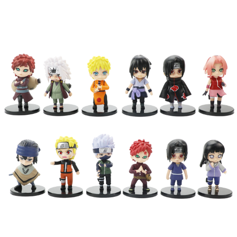 Mô hình đồ chơi - Combo 12 nhân vật Naruto Sasuke Sakura Gaara Itachi Kakashi Hinata Jiraira ... - Naruto