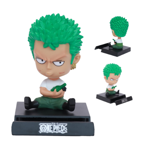 Mô Hình đồ chơi - Roronoa Zoro Chibi lắc đầu  - One Piece - cÓ Hộp Màu
