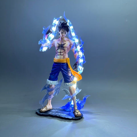 Mô hình OnePiece Luffy Haki hoa anh đào hiệu ứng xanh chế led