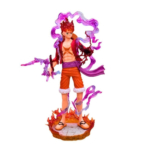 Mô hình OnePieceLuffy Gear 5 Nika đỏ bản có vũ khí cầm tay có base đẹp