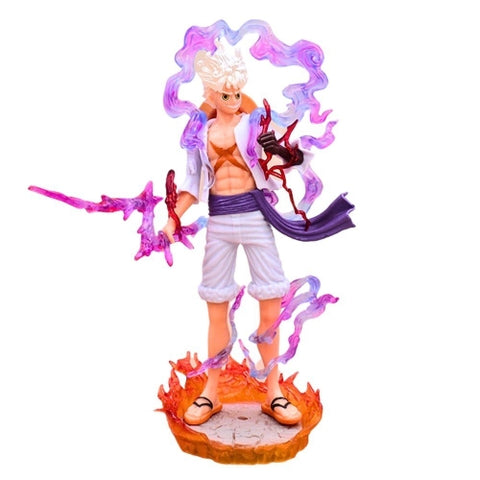 Mô hình OnePiece Luffy Gear 5 Nika trắng bản có vũ khí cầm tay có base đẹp