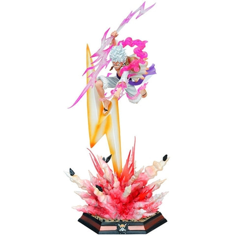 Mô Hình OnePiece Luffy nika gear 5 nika trắng trạng thái chiến đấu tay cầm vũ khí