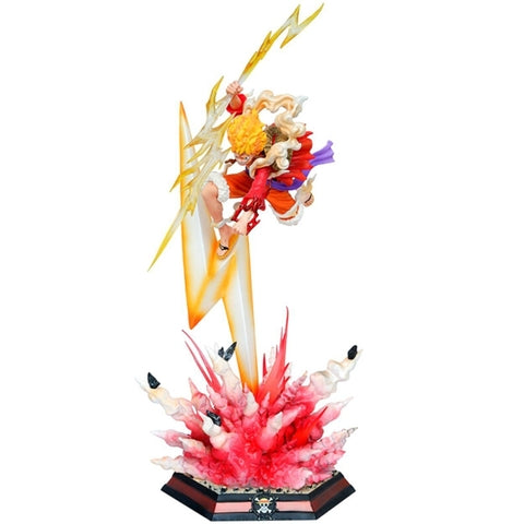Mô Hình OnePiece Luffy nika gear 5 nika đỏ trạng thái chiến đấu tay cầm vũ khí