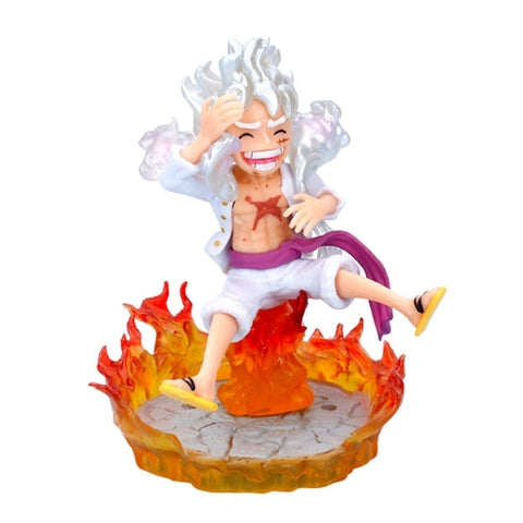 Mô Hình OnePiece Luffy nika gear 5 trạng thái ngồi cười siêu đẹp