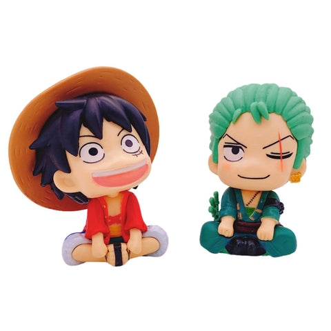 Mô hình OnePiece Luffy và Zoro chibi ngồi siêu dễ thương