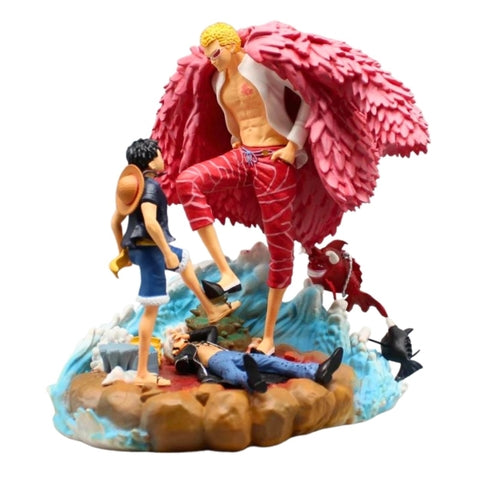 Mô Hình OnePiece Luffy và Law chiến đấu Doflamingo