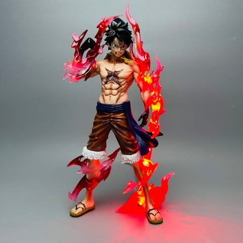 Mô hình OnePiece Luffy Haki hoa anh đào dáng đứng chế led